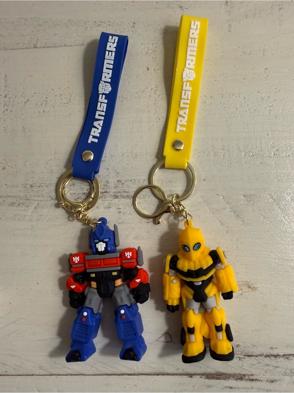 Transformers Optimus Prime & Bumblebee Keychain Set Robot Backpack